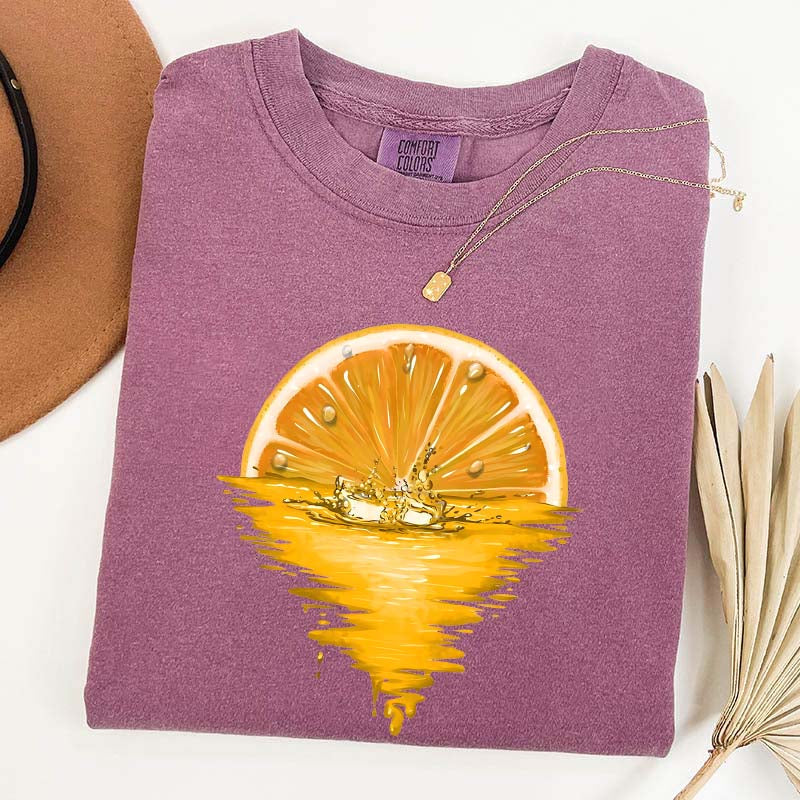 Orange Sunset Fruit Lover T-Shirt