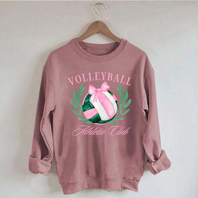 Coquette Bow Volleyball Preppy Sweatshirt