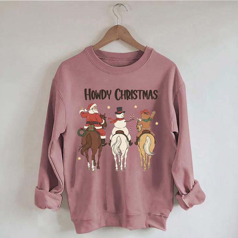 Howdy Christmas Western Cowgirl Rodeo Sweatshirt