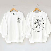 Cute Wildflower Religous Luke 12:27 Bible Verse Sweatshirt