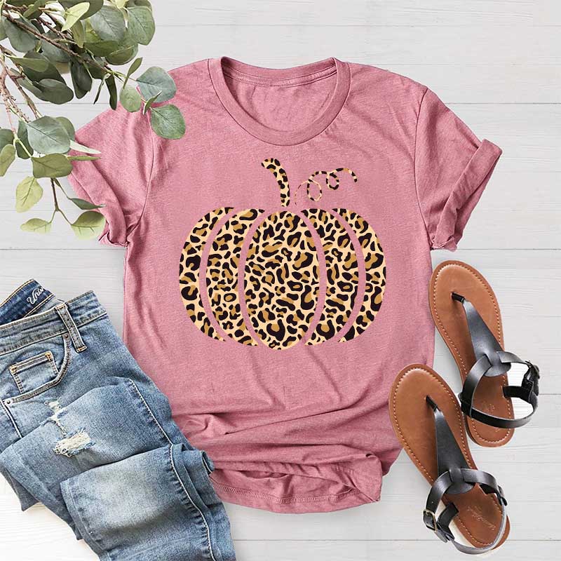 Leopard Pumpkin Thankful T-Shirt