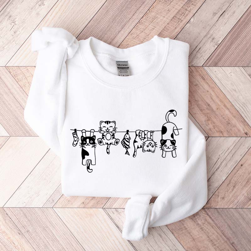 Cute Cats in a Row Sweatshirt