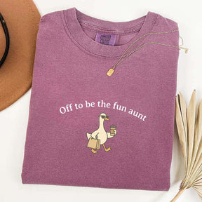 Off To Be The Fun Aunt Goose Pregnancy T-Shirt