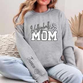 Personalized Volleyball Mom Kid Name Sweatshirt