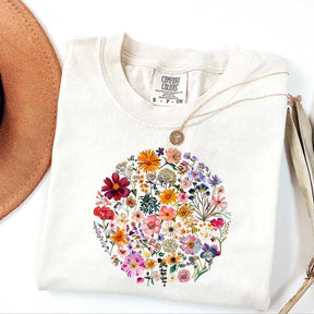 Boho Pressed Flower T-Shirt