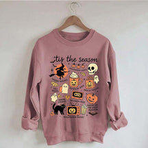 Vintage Women's Pumpkin Witch Graphic Sweatshirt