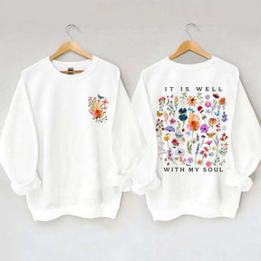 It is Well With My Soul Bible Verse Art Sweatshirt