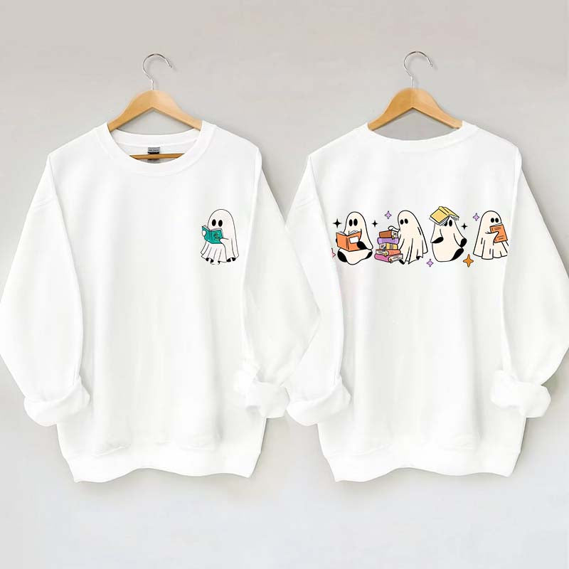 Little Ghosts Reading Books Sweatshirt