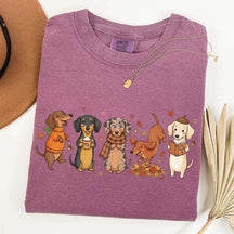 Dachshund Fall Cozy Season Pumpkin T-Shirt