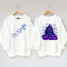 Halloween Haunted House Bats Sweatshirt
