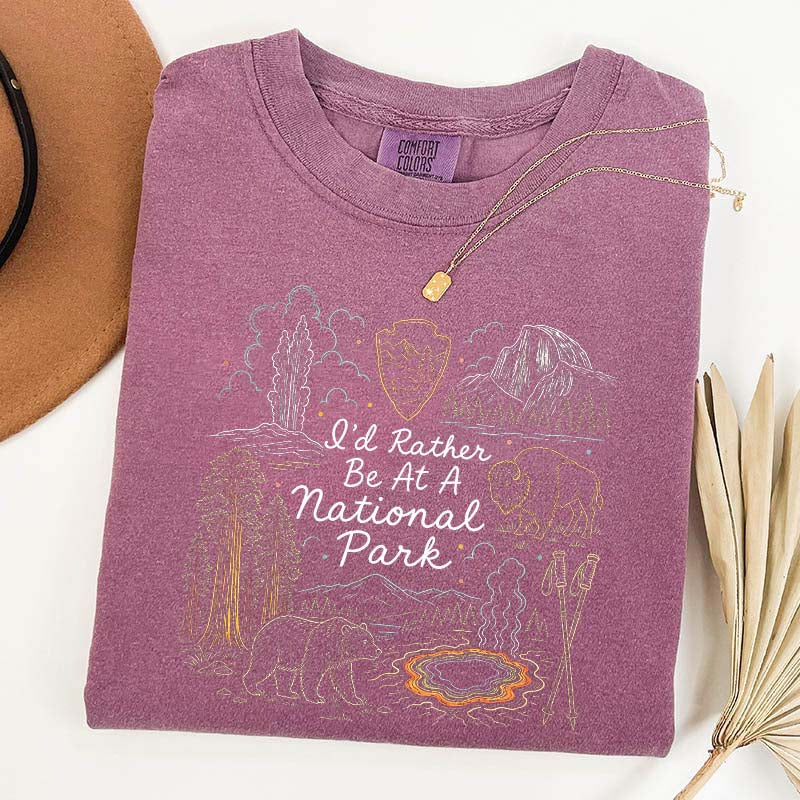 I'd Rather Be At America Parks Lovers T-Shirt
