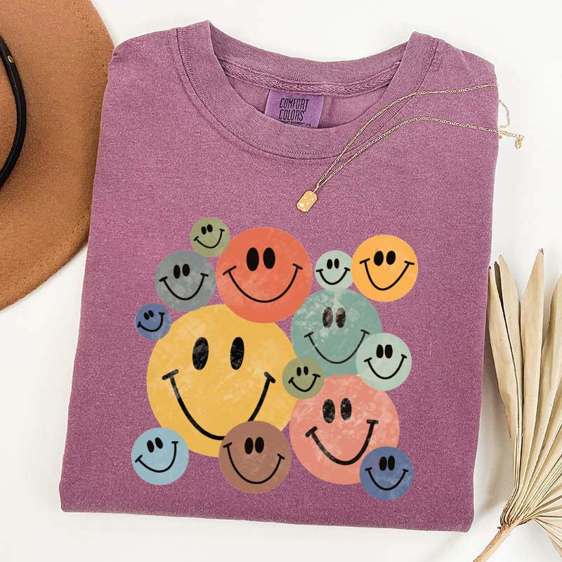 Retro Smiley Faces T-Shirt