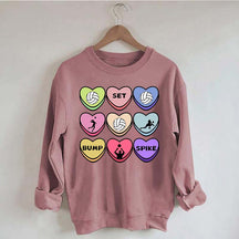 Valentine Volleyball Girl Sweatshirt