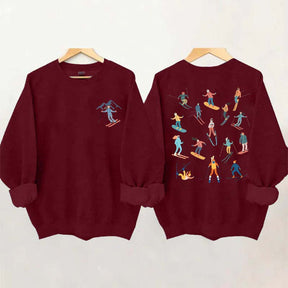 Retro Cute Ski Girl Sweatshirt