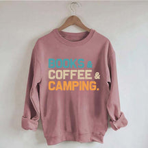Books Coffee Camping Sweatshirt