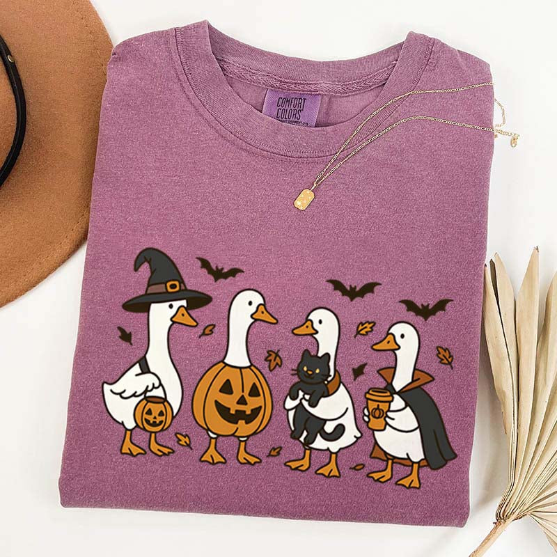 Halloween Ghost Pumpkin Bat Cat T-Shirt