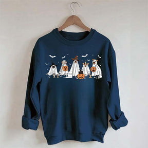 Cute Ghost Dogs Halloween Sweatshirt