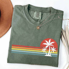Retro Tropical Island Palm Tree T-Shirt