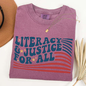 Literacy And Justice For All T-Shirt