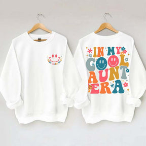 Retro In My Cool Aunt Era Smile Face Sweatshirt