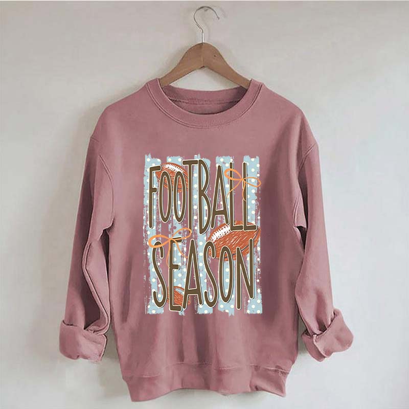 Trendy Stripes Football Mom Sweatshirt