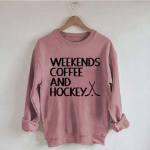 Weekends Coffee And Hockey Lovers Sweatshirt