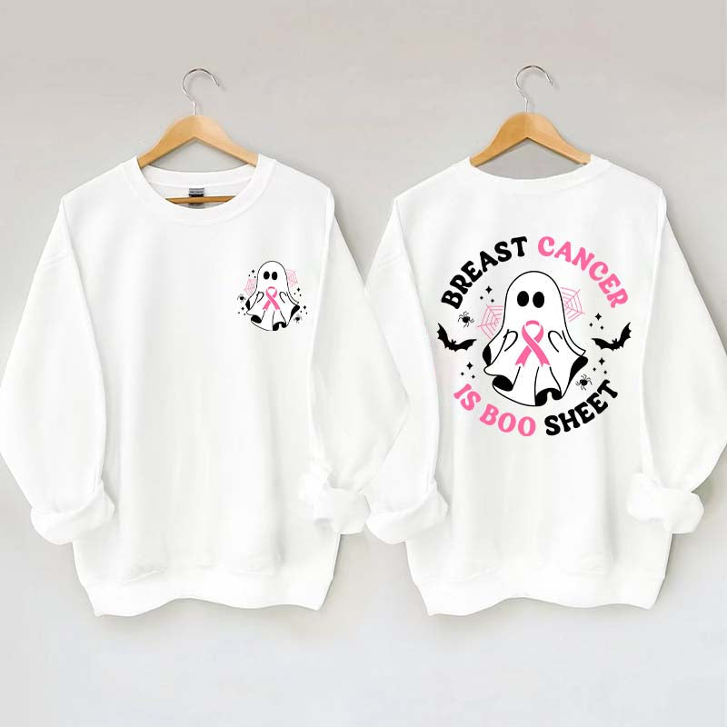 Ghost Ribbon Breast Cancer Is Boo Sheet Sweatshirt