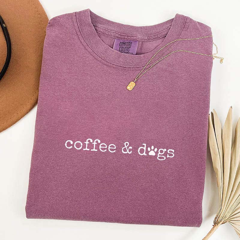 Coffee & Dogs Minimal T-Shirt