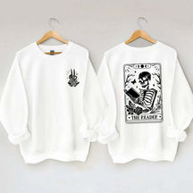 The Reader Tarot Card Front And Back Printing Sweatshirt