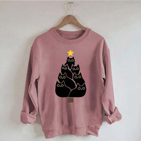 Cat Christmas Tree Lover Sweatshirt
