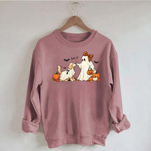 Pumpkin Ghost Dog Halloween Sweatshirt