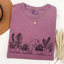 Cats and Plants Line T-Shirt