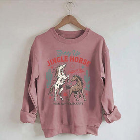 Giddy Up Jingle Horse Christmas Sweatshirt