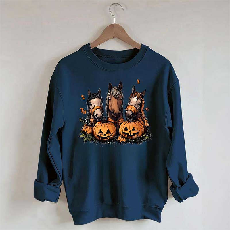 Halloween Horse Pumpkin Sweatshirt