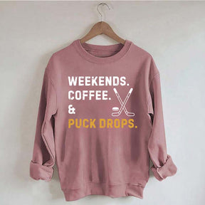 weekend Coffee Puck Drops Sweatshirt