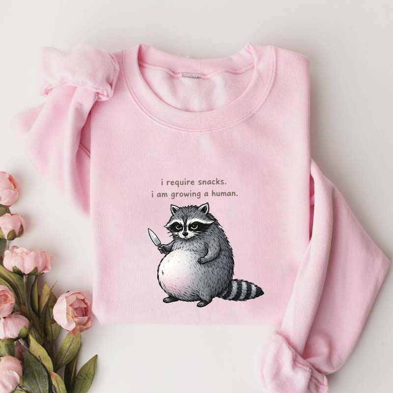 Sarcastic Raccoon Baby Reveal Sweatshirt