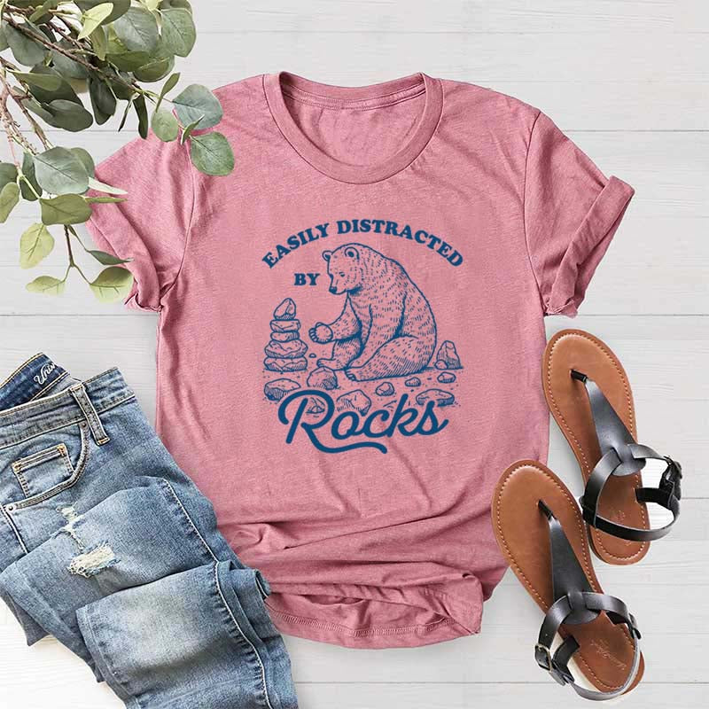 Easily Distracted By Rocks Geologist T-Shirt