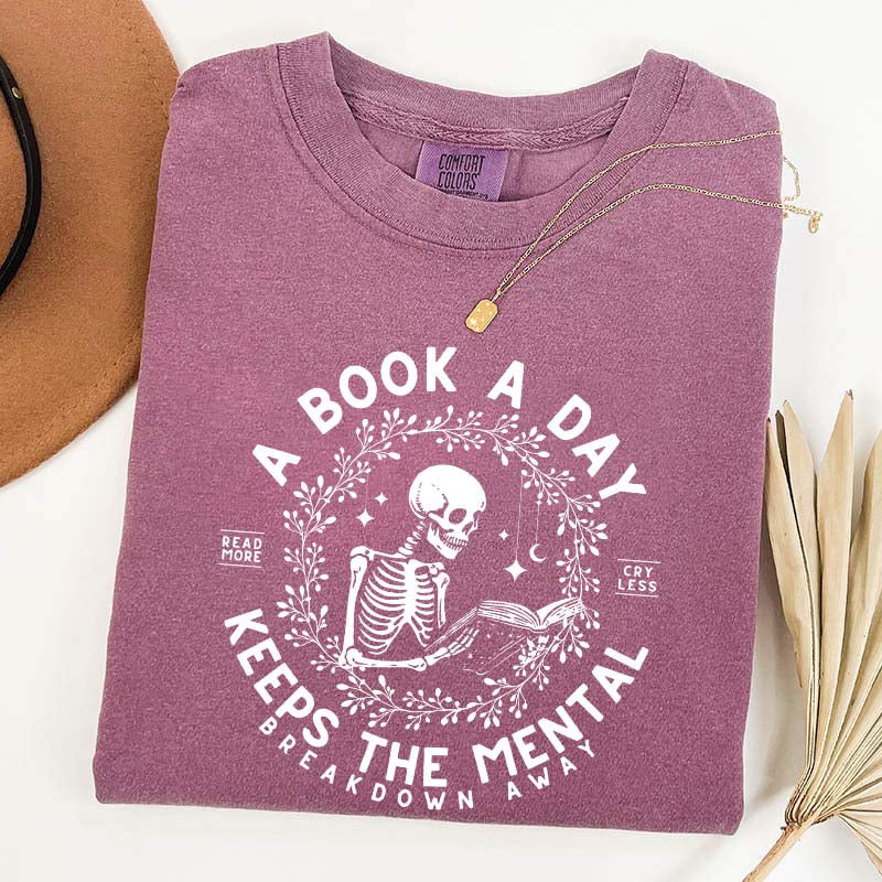 A Book a Day Skeleton T-Shirt