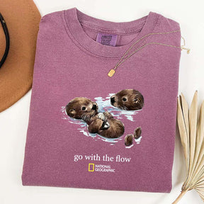 National Geographic Otters Go With The Flow T-Shirt