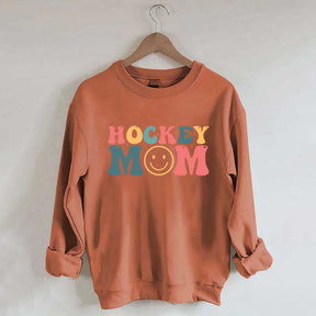 Hockey Mom Smiley Face Sweatshirt
