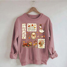 Hello Fall Goose Floral Sweatshirt