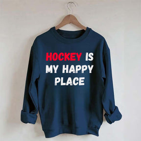 Hockey Is My Happy Place Sweatshirt