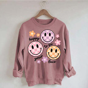 Comfort Colors Happy To See Your Face Sweatshirt