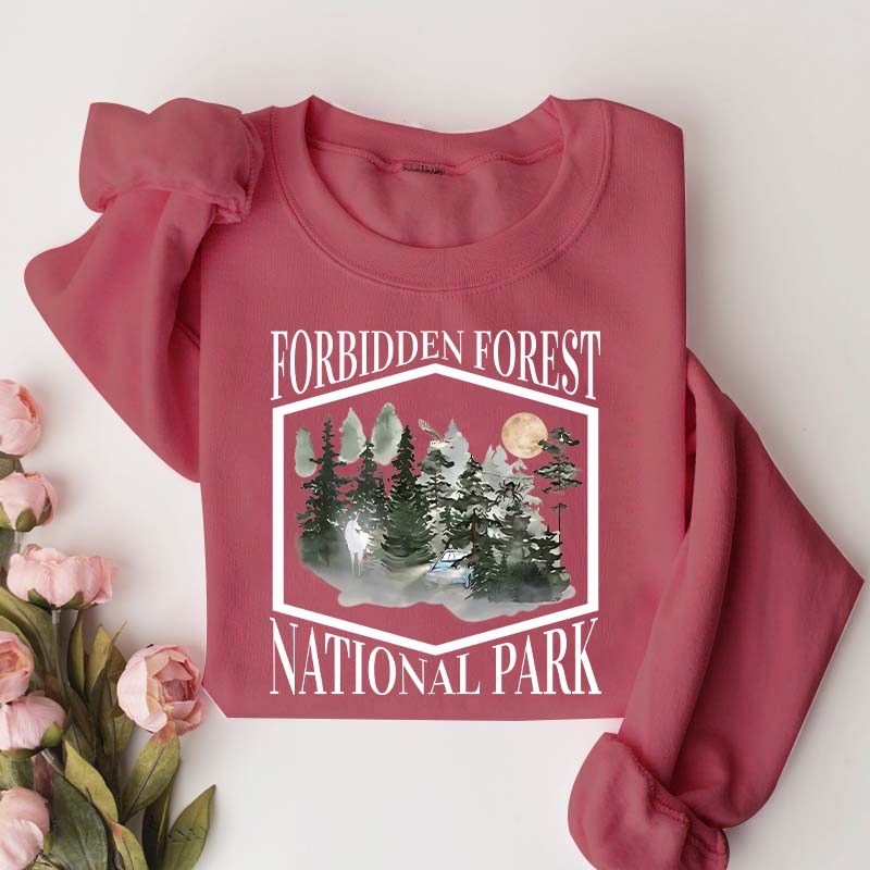 Retro Funny Forbidden Forest National Park Sweatshirt