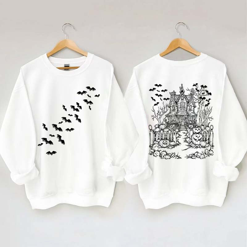 Haunted House Comfort Colors Halloween Sweatshirt