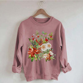 Vintage Christmas Floral Sweatshirt