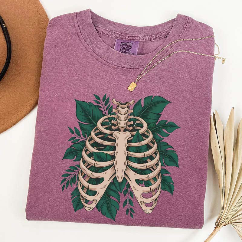 Skeleton Green Plant T-Shirt