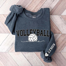 Personalized Name Sleeve Volleyball Sweatshirt