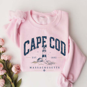 Retro Cape Cod Massachusetts Travel Destination Vacation Sweatshirt