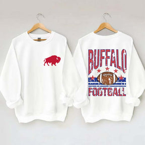 Buffalo Football Vintage Distressed Style Sweatshirt